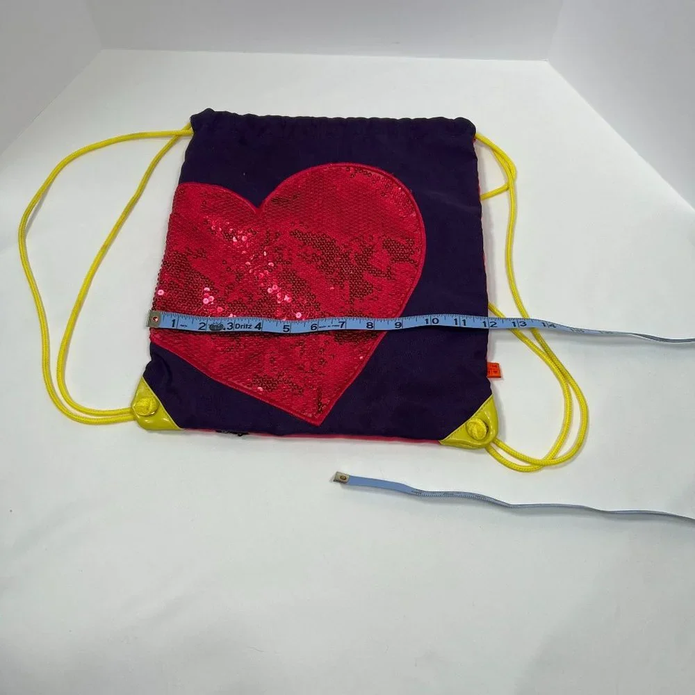 Drawstring bag‎ by Little Missed Matched star and heart sequin for girls
